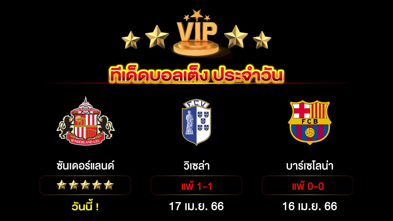 ทีเด็ดบอลเต็งประจำวัน