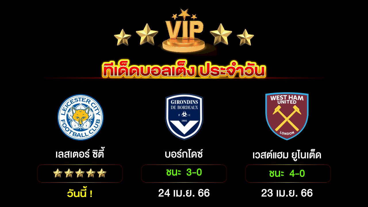 ทีเด็ดบอลเต็ง ประจำวัน