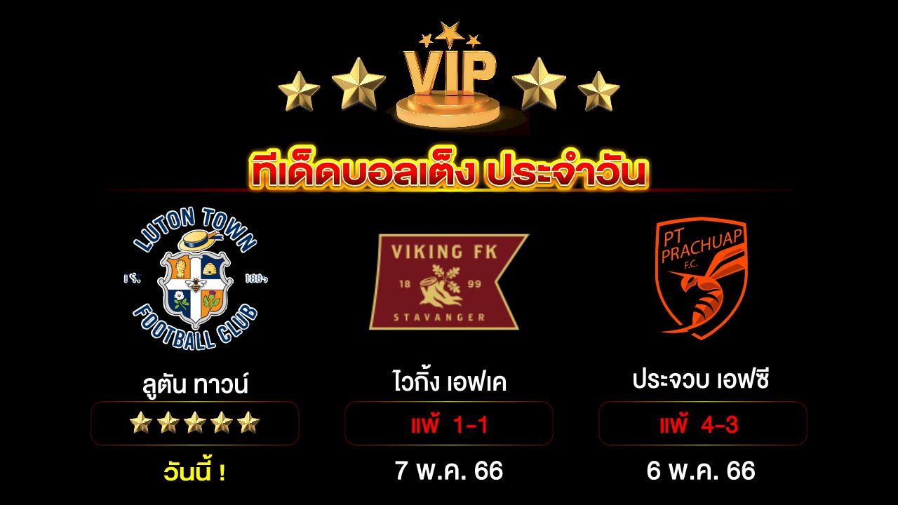 ทีเด็ดบอลเต็ง ประจำวัน