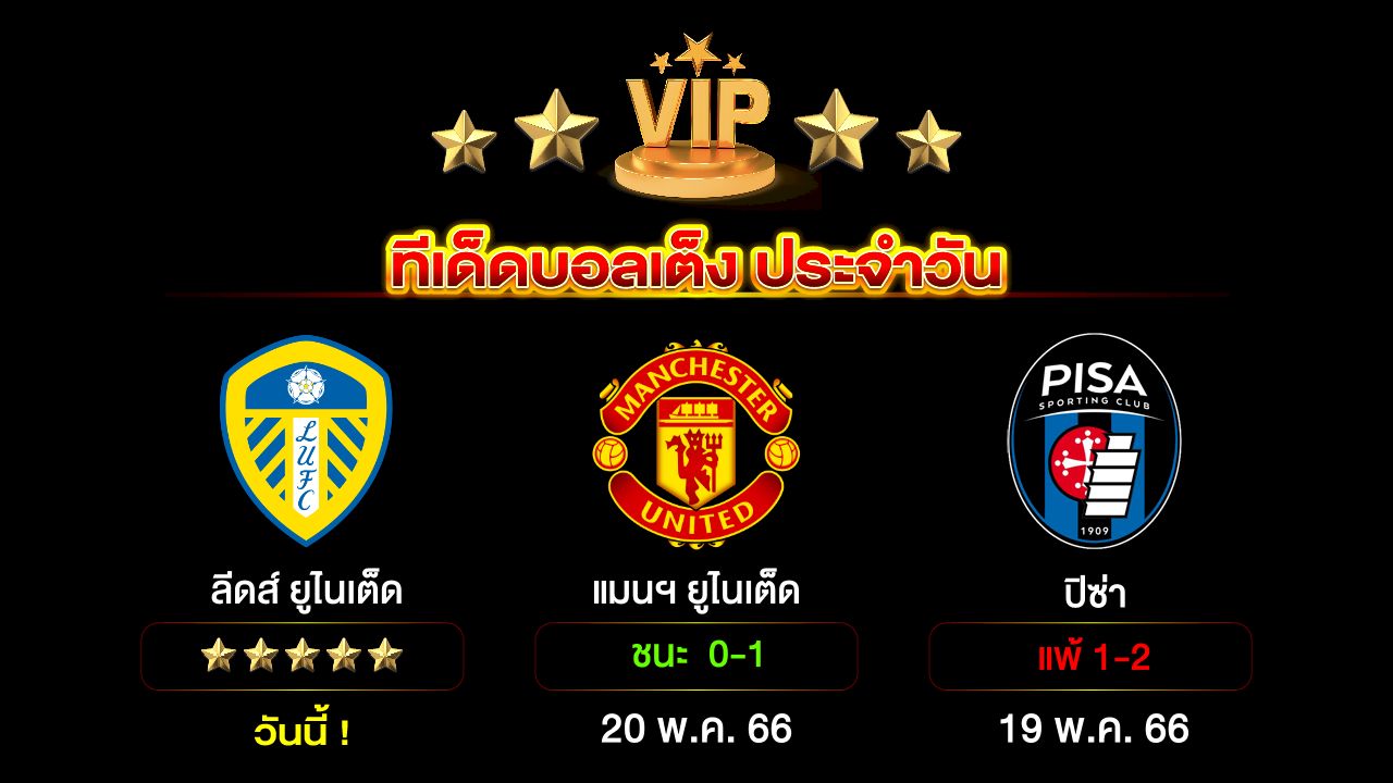 ทีเด็ดบอลเต็ง ประจำวัน