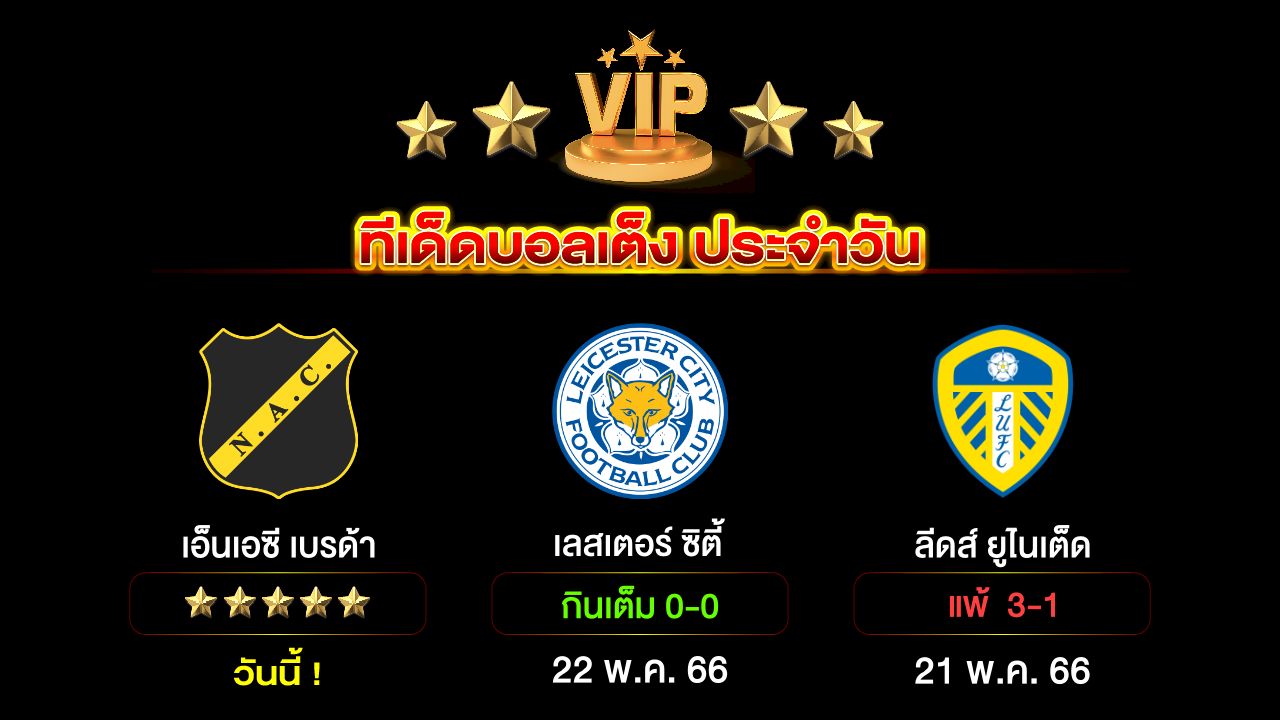 ทีเด็ดบอลเต็ง ประจำวัน