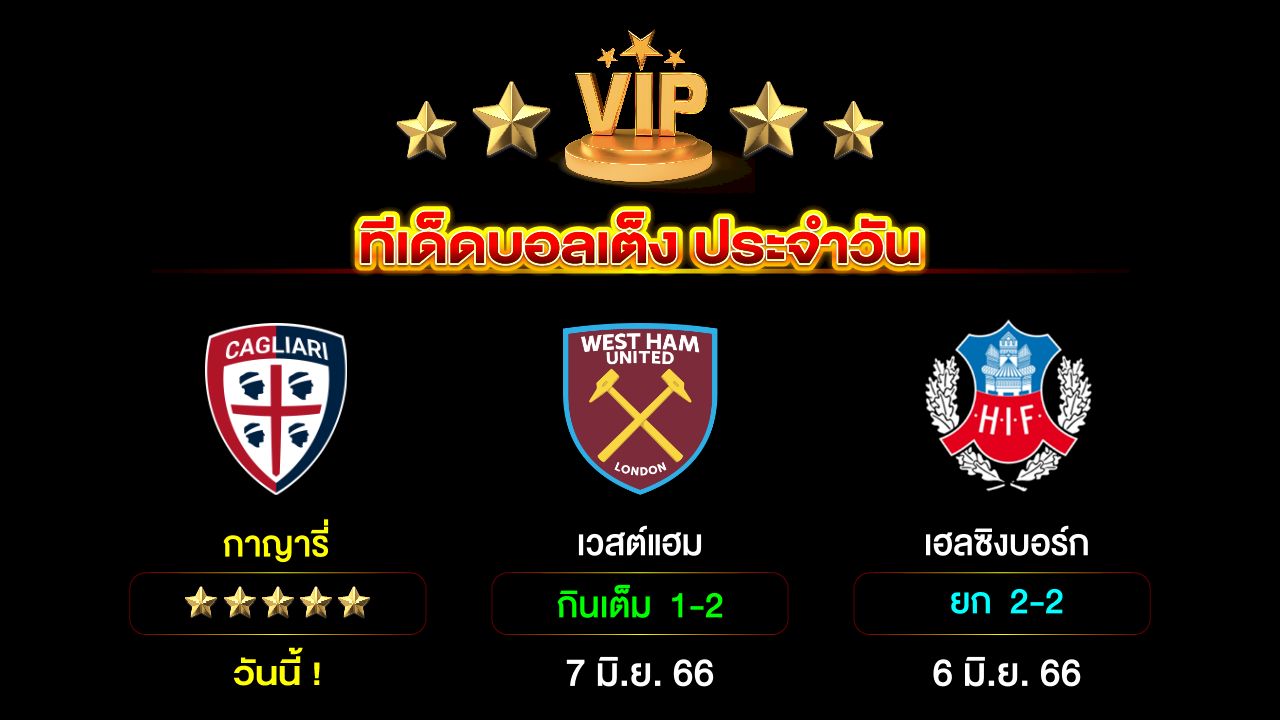 ทีเด็ดบอลเต็ง ประจำวัน