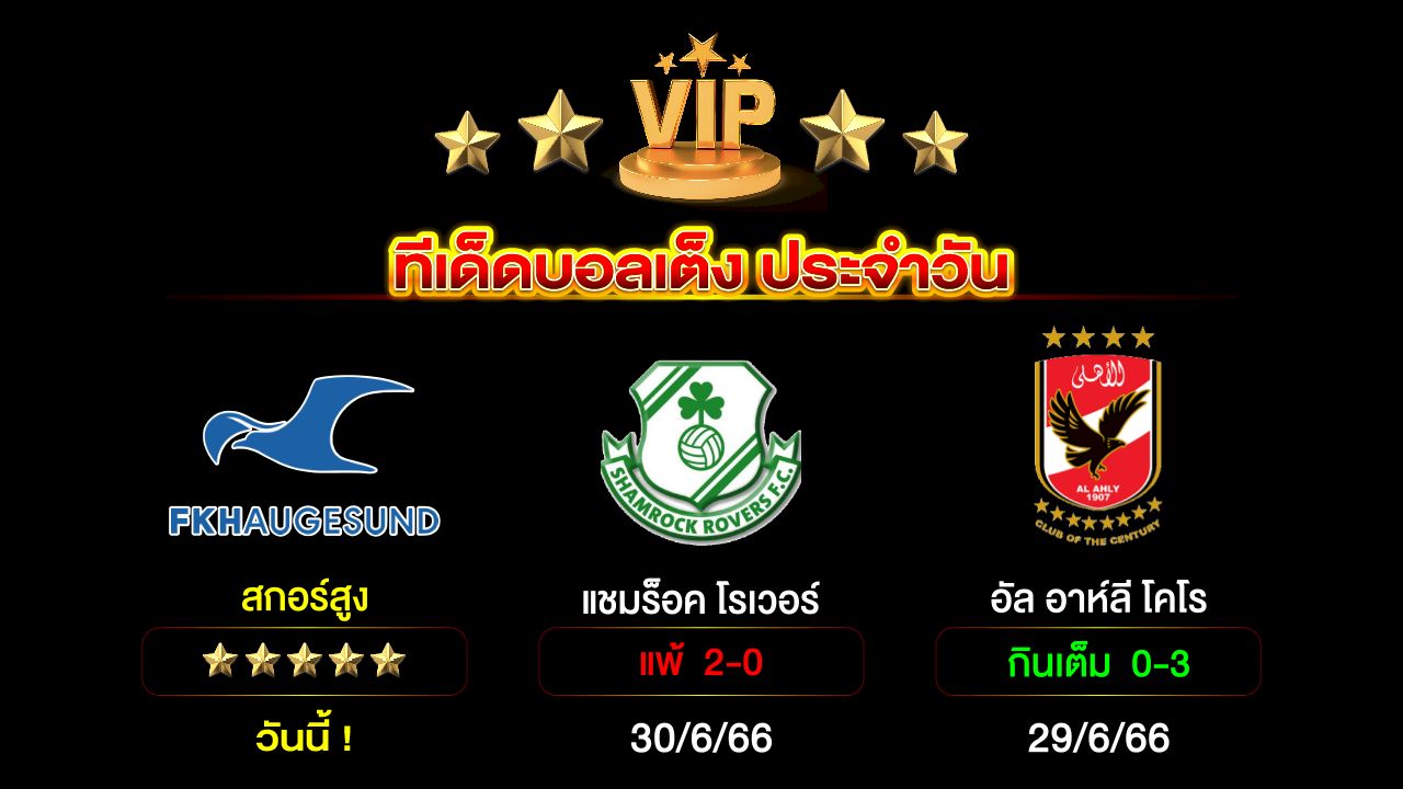 ทีเด็ด บอลเต็งประจำวัน