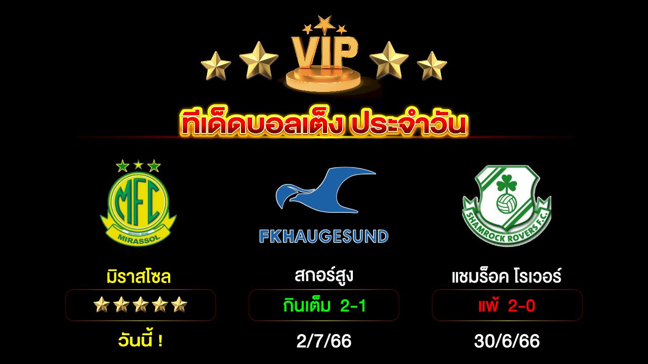 ทีเด็ด บอลเต็งประจำวัน