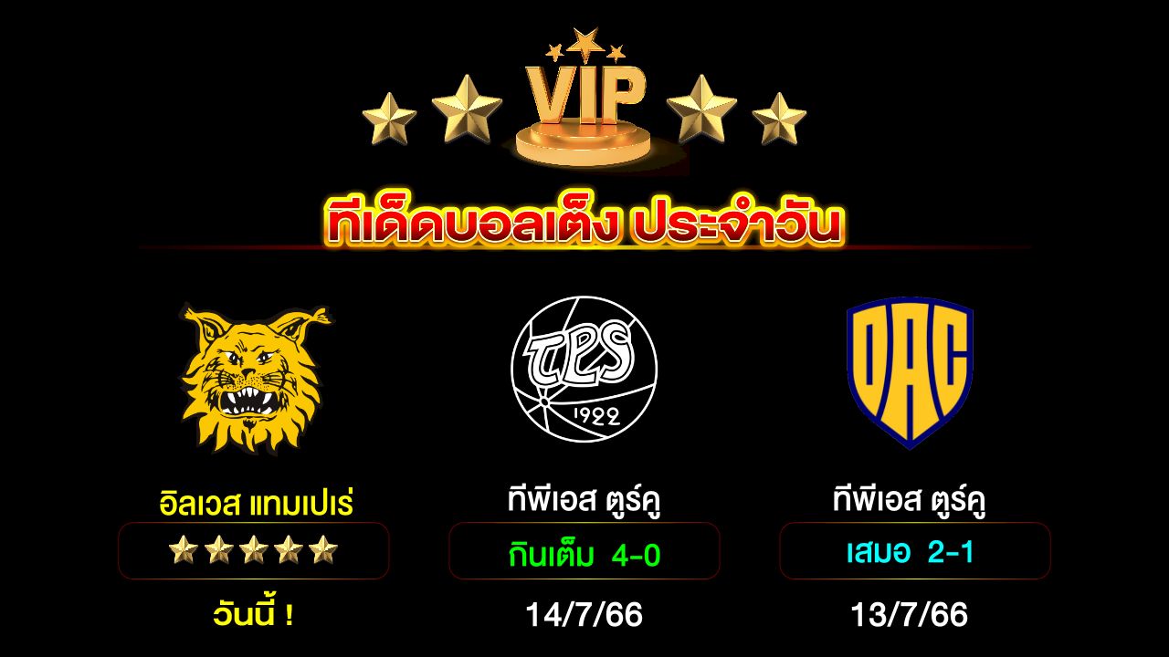 ทีเด็ดบอลเต็ง ประจำวัน