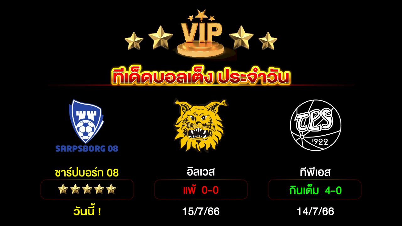 ทีเด็ดบอลเต็ง ประจำวัน