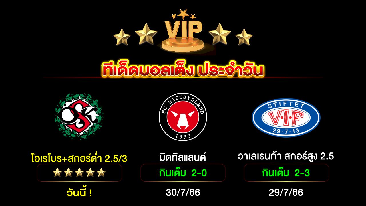 ทีเด็ดบอลเต็ง ประจำวัน