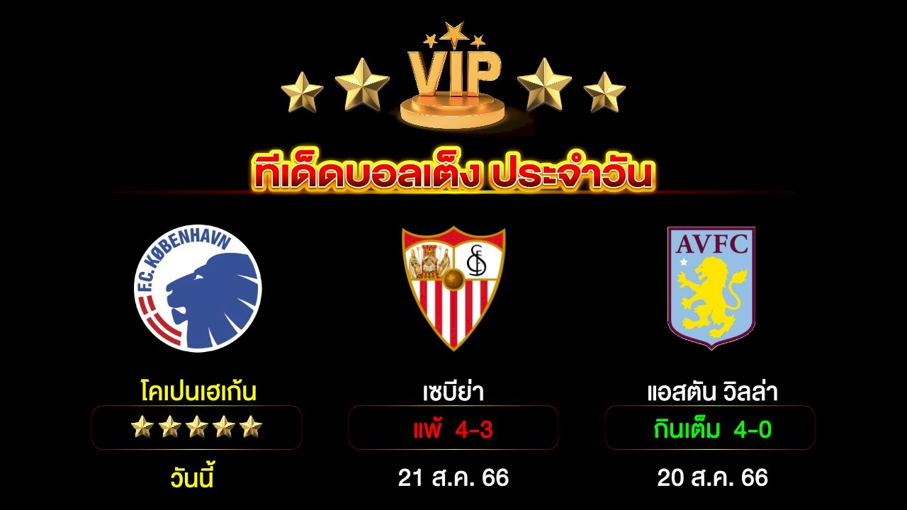 ทีเด็ดบอลเต็ง ประจำวัน