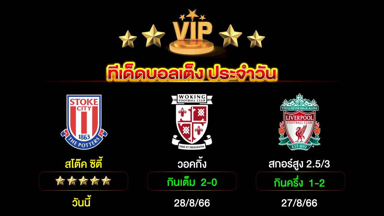 ทีเด็ดบอลเต็งประจำวัน