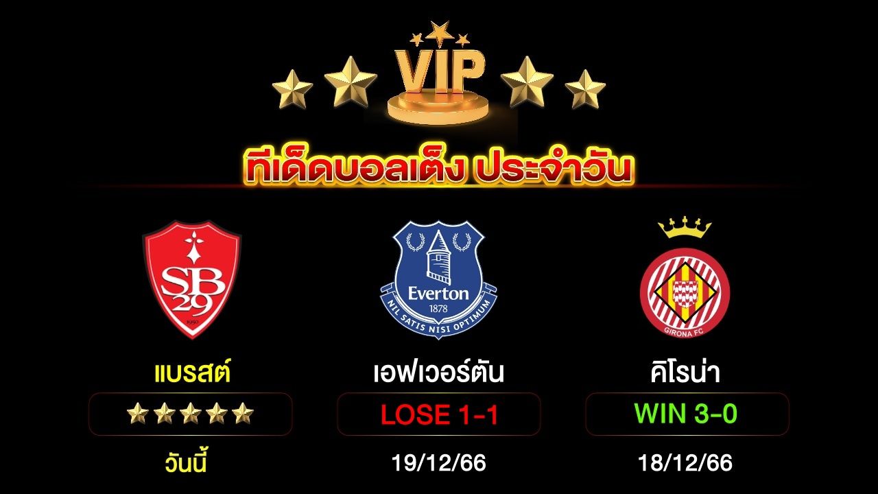 ทีเด็ดบอลเต็ง ประจำวันคืนนี้