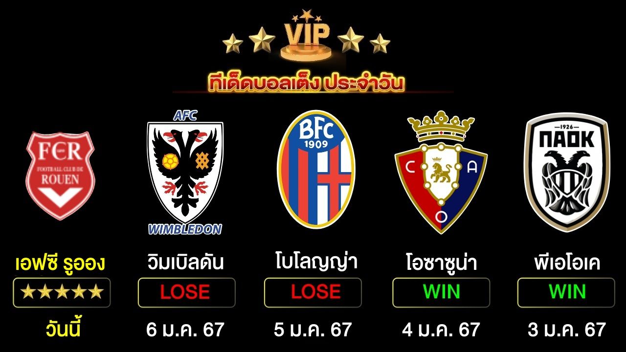 ทีเด็ดบอลเต็ง ประจำวันนี้