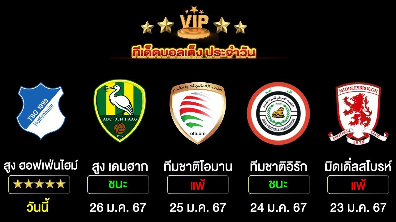 ทีเด็ดบอลเต็ง ประจำวันนี้