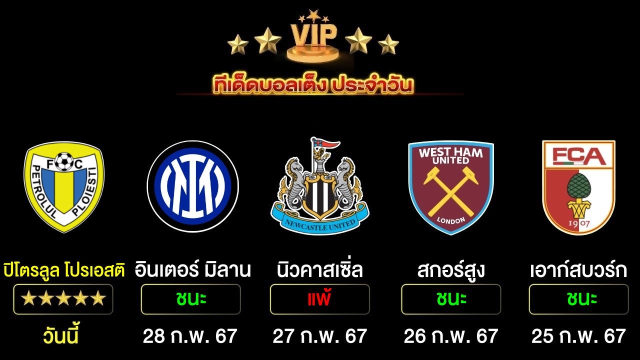 ทีเด็ดบอลเต็ง ประจำวันนี้