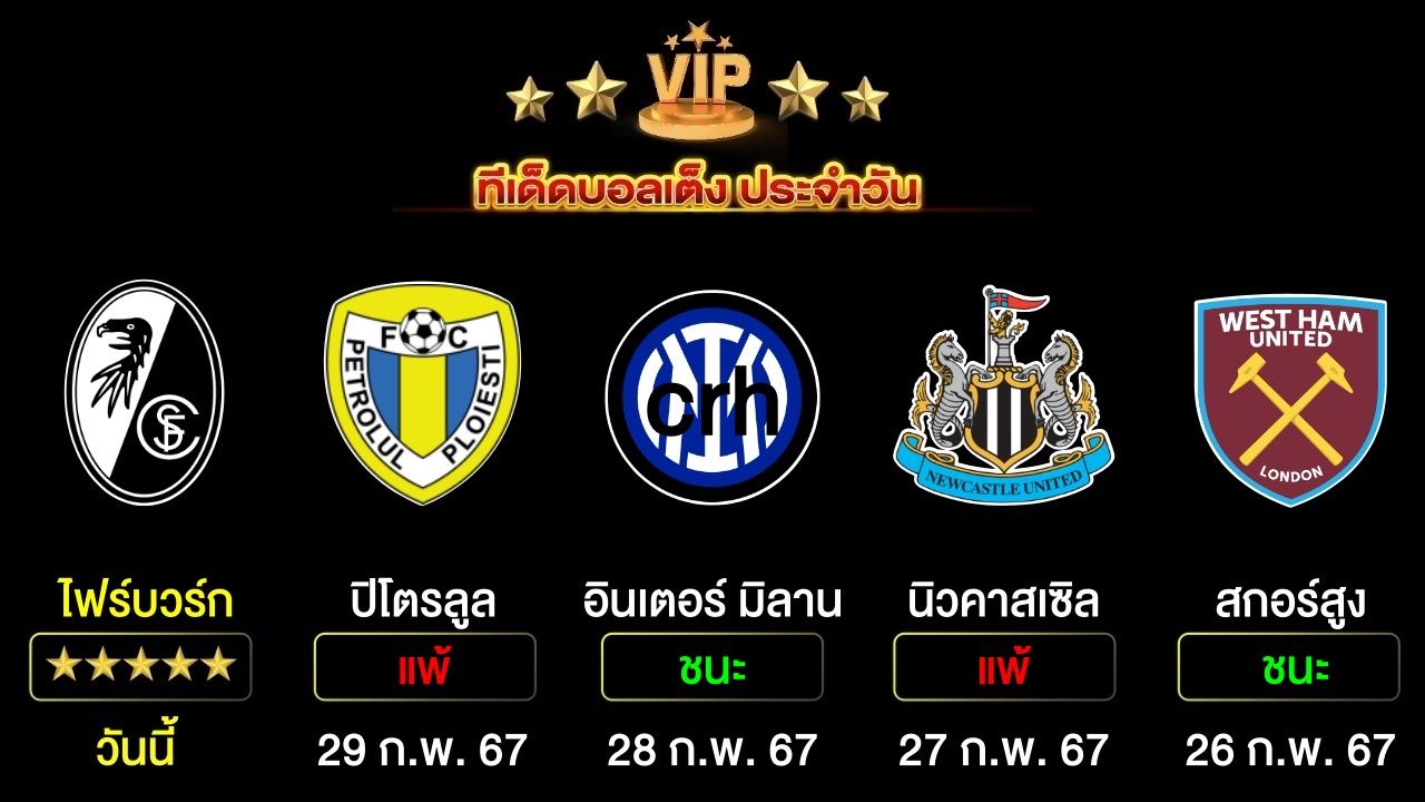 ทีเด็ดบอลเต็ง ประจำวันนี้