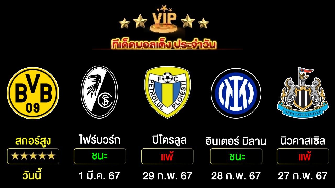 ทีเด็ดบอลเต็ง ประจำวันนี้