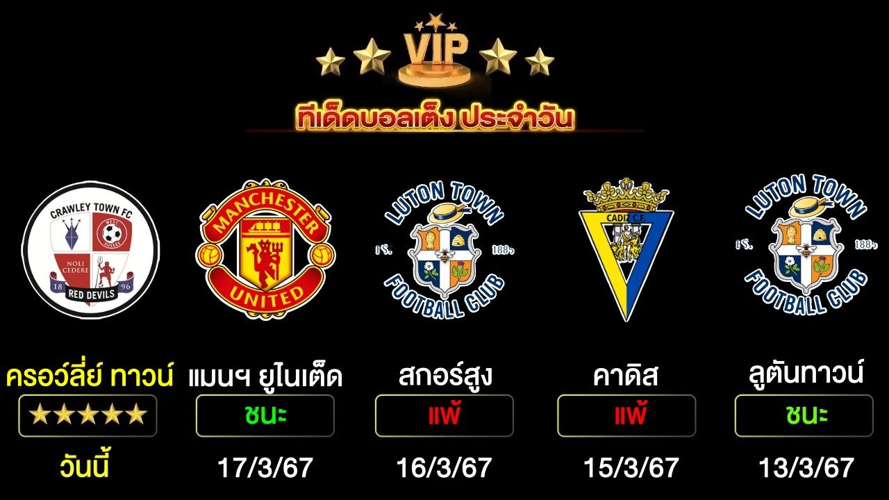 ทีเด็ดบอลเต็ง ประจำวันนี้