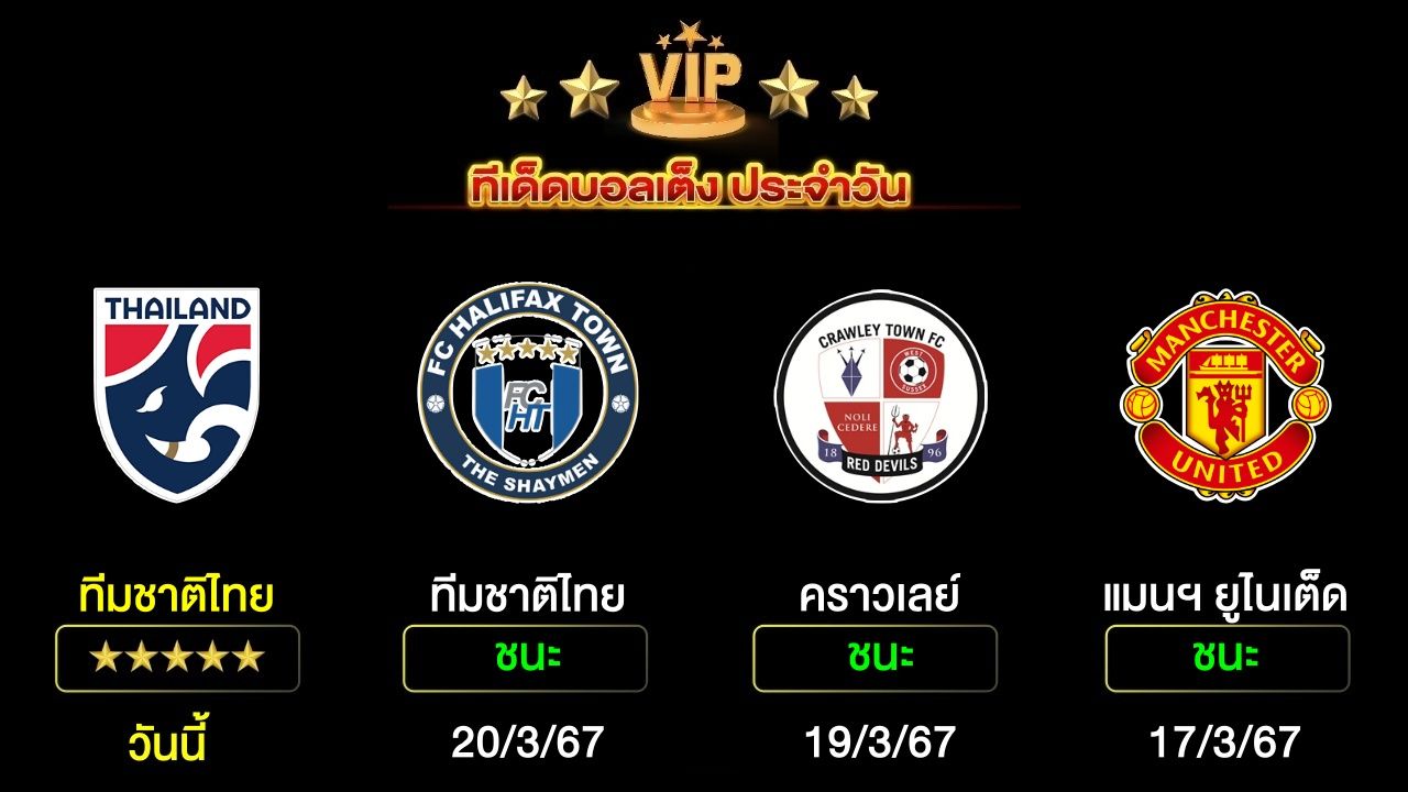 ทีเด็ดบอลเต็ง ประจำวันนี้