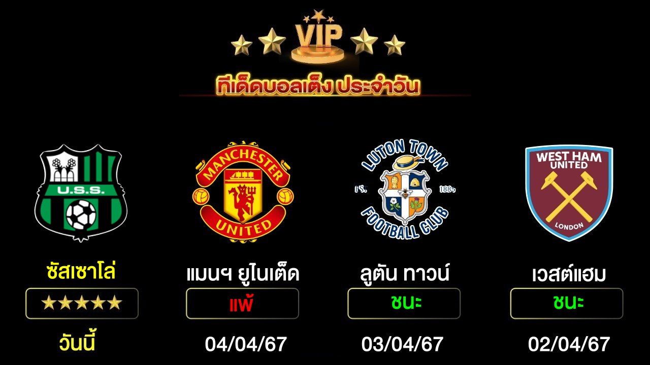 ทีเด็ดบอลเต็ง ประจำวันนี้