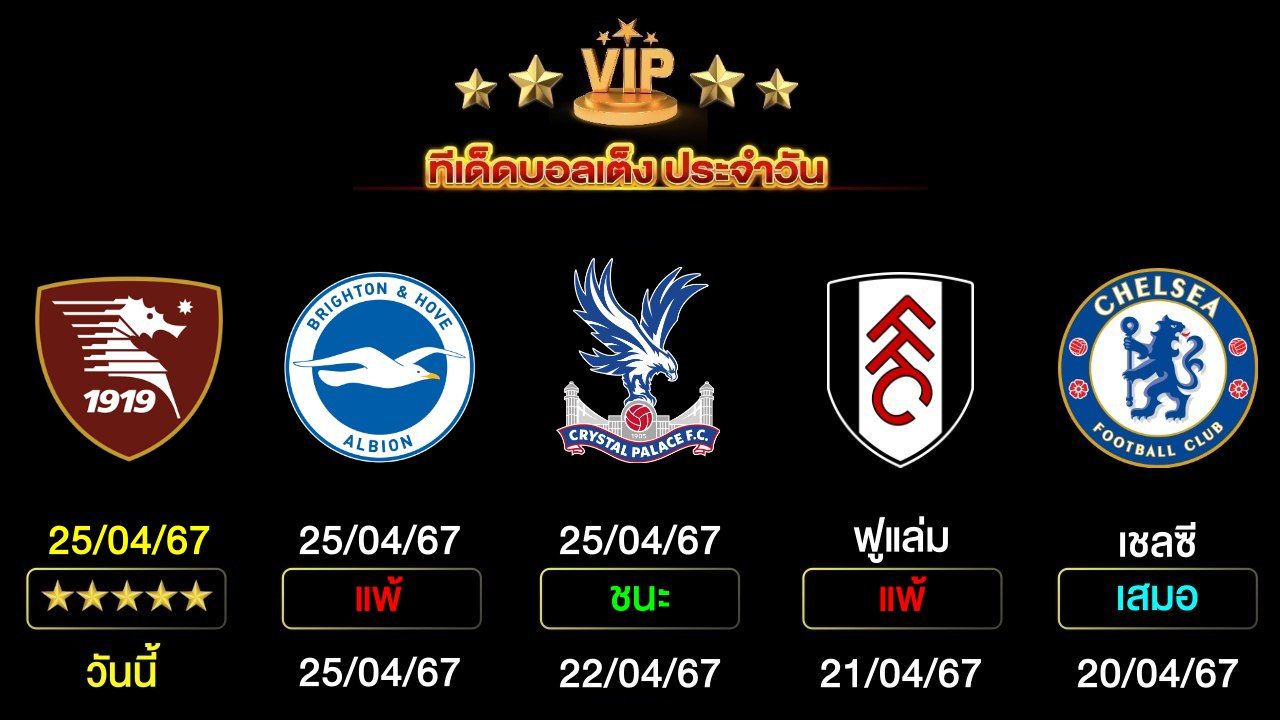 ทีเด็ดบอลเต็ง ประจำวันนี้