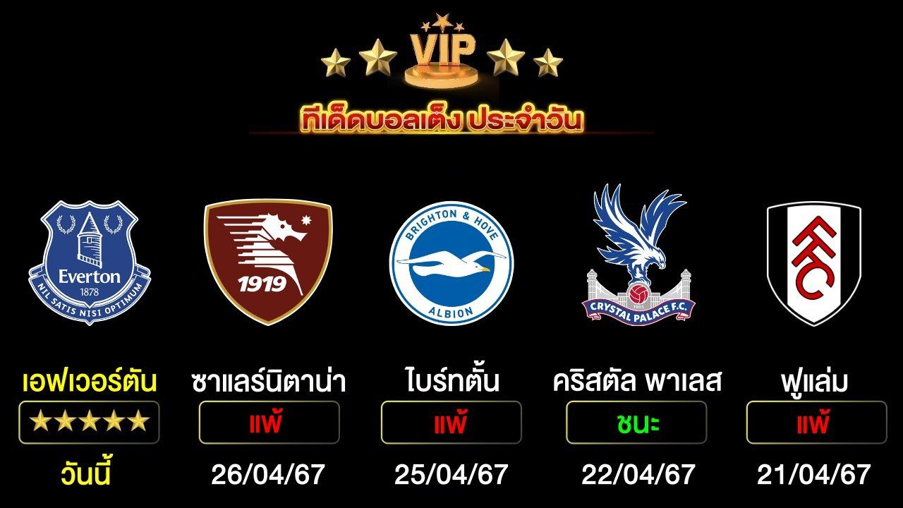 ทีเด็ดบอลเต็ง ประจำวันนี้