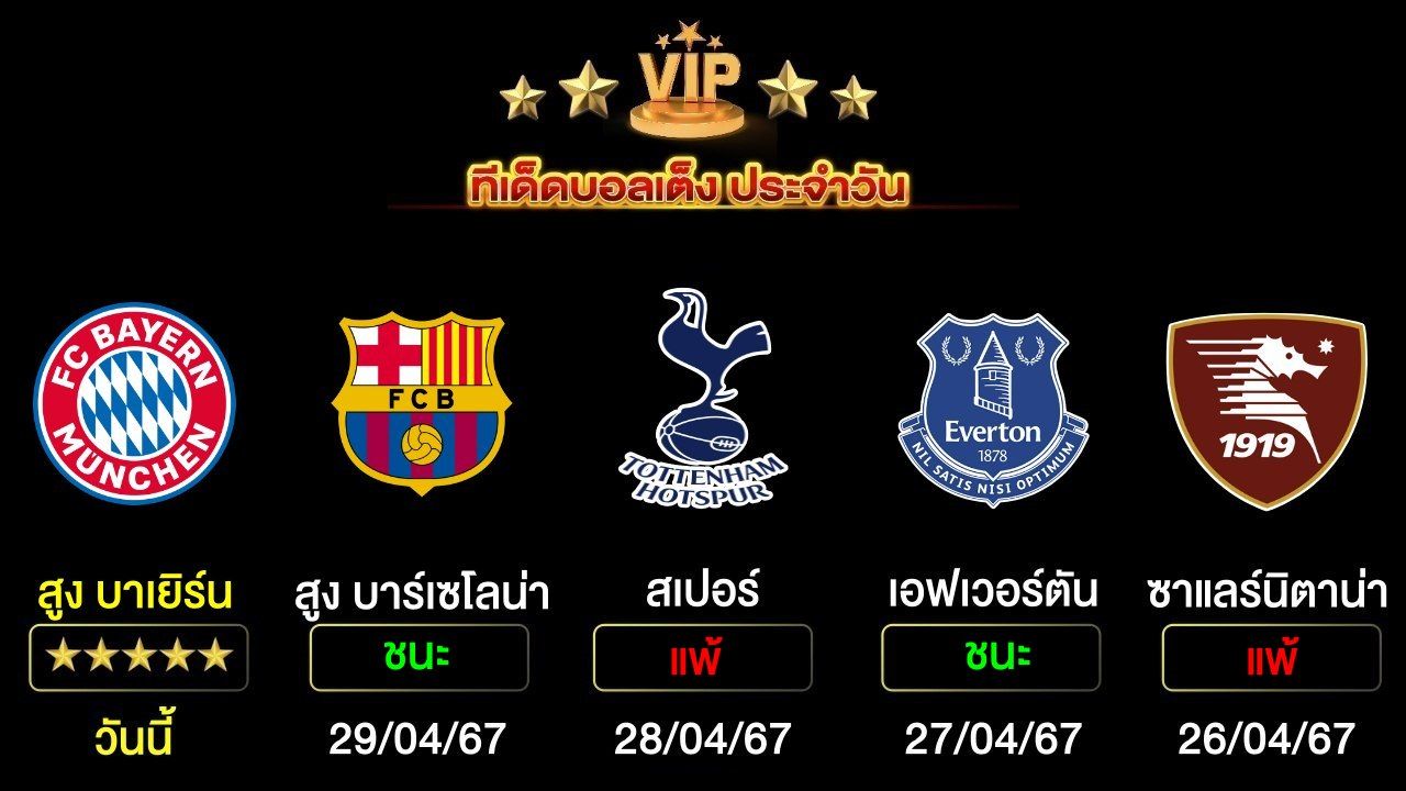 ทีเด็ดบอลเต็ง ประจำวันนี้