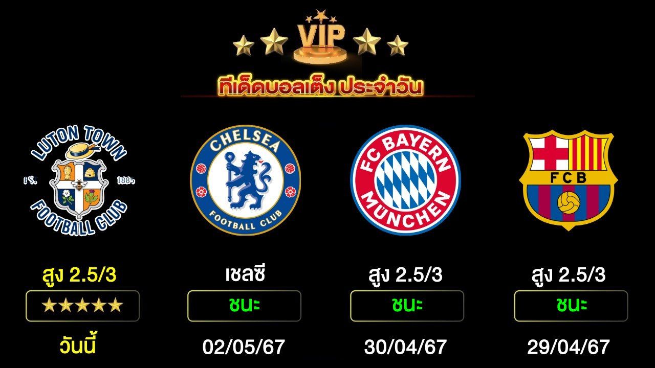 ทีเด็ดบอลเต็ง ประจำวันนี้