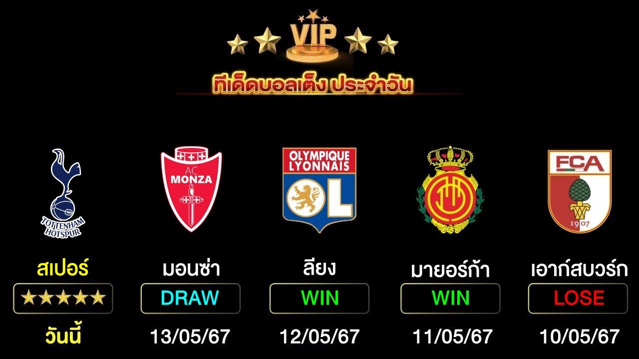 ทีเด็ดบอลเต็ง ประจำวันนี้