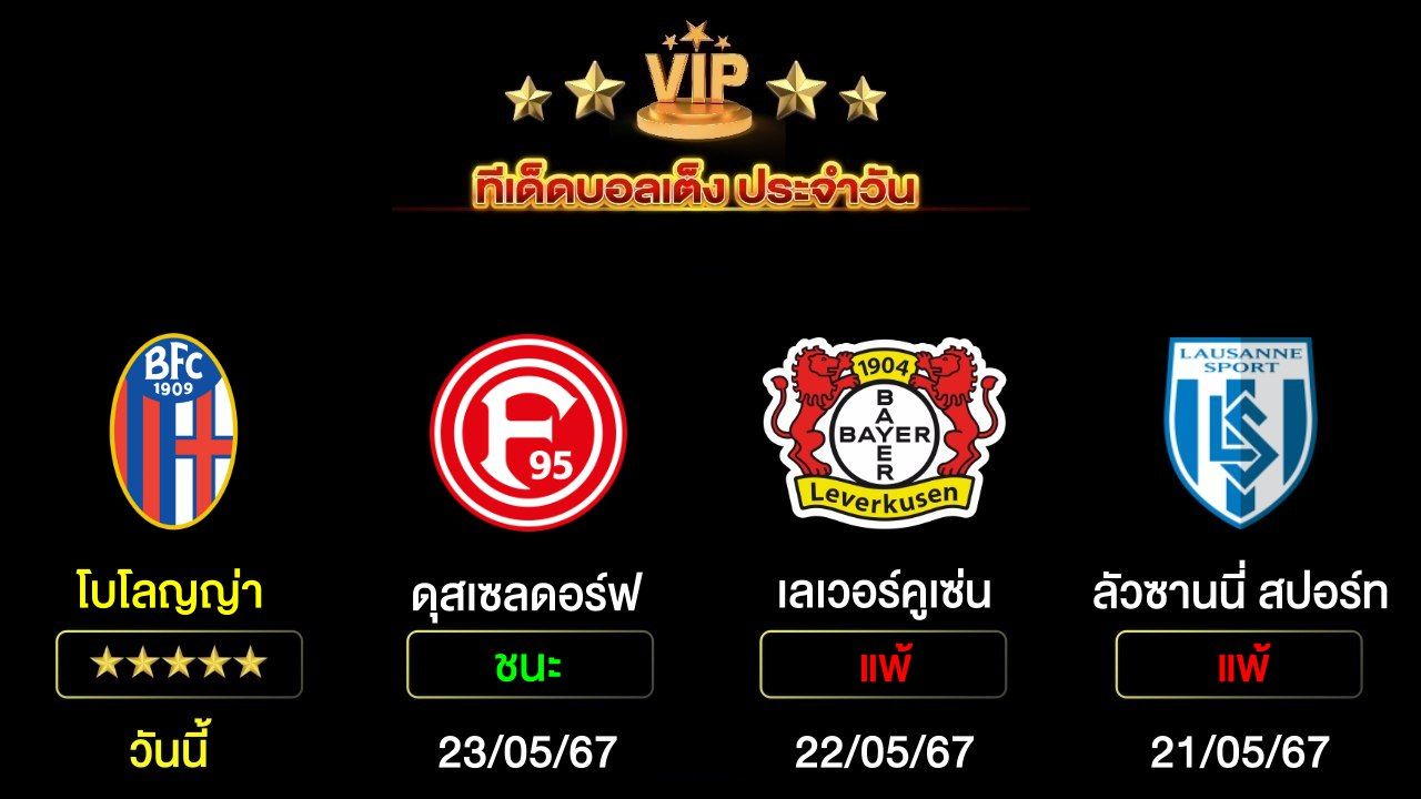 ทีเด็ดบอลเต็ง ประจำวันนี้