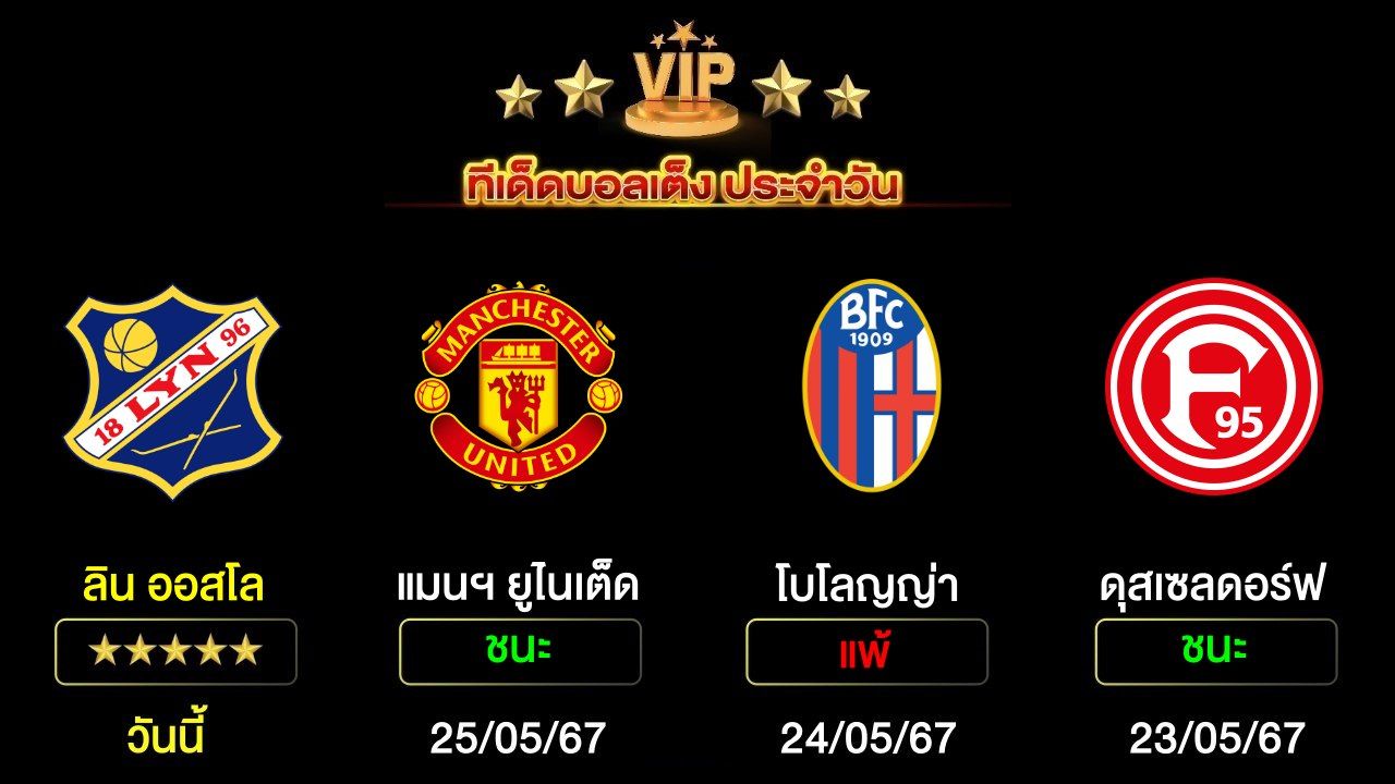 ทีเด็ดบอลเต็ง ประจำวันนี้