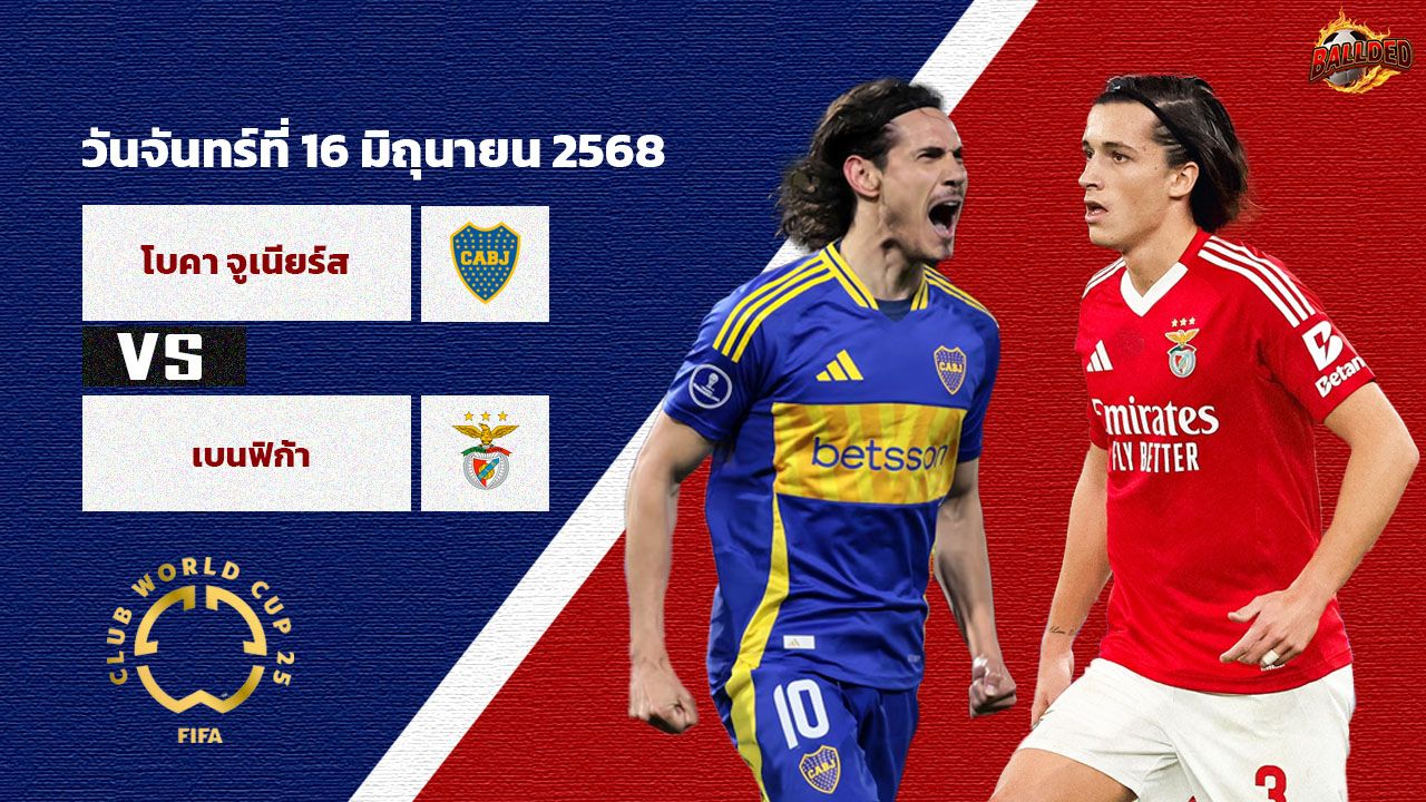 วิเคราะห์บอล ฟุตบอลชิงแชมป์สโมสรโลก โบคา จูเนียร์ส vs เบนฟิก้า