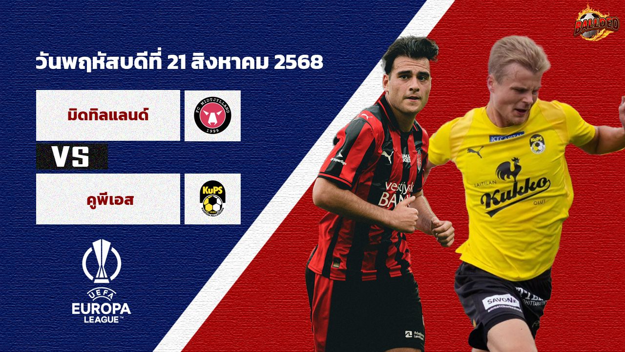 วิเคราะห์บอล ยูโรป้า ลีก มิดทิลแลนด์ vs คูพีเอส