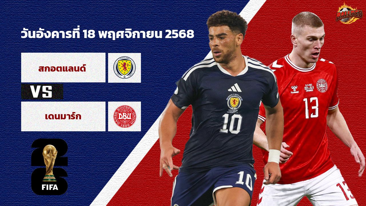 วิเคราะห์บอล คัดบอลโลก 2026 สกอตแลนด์ vs เดนมาร์ก