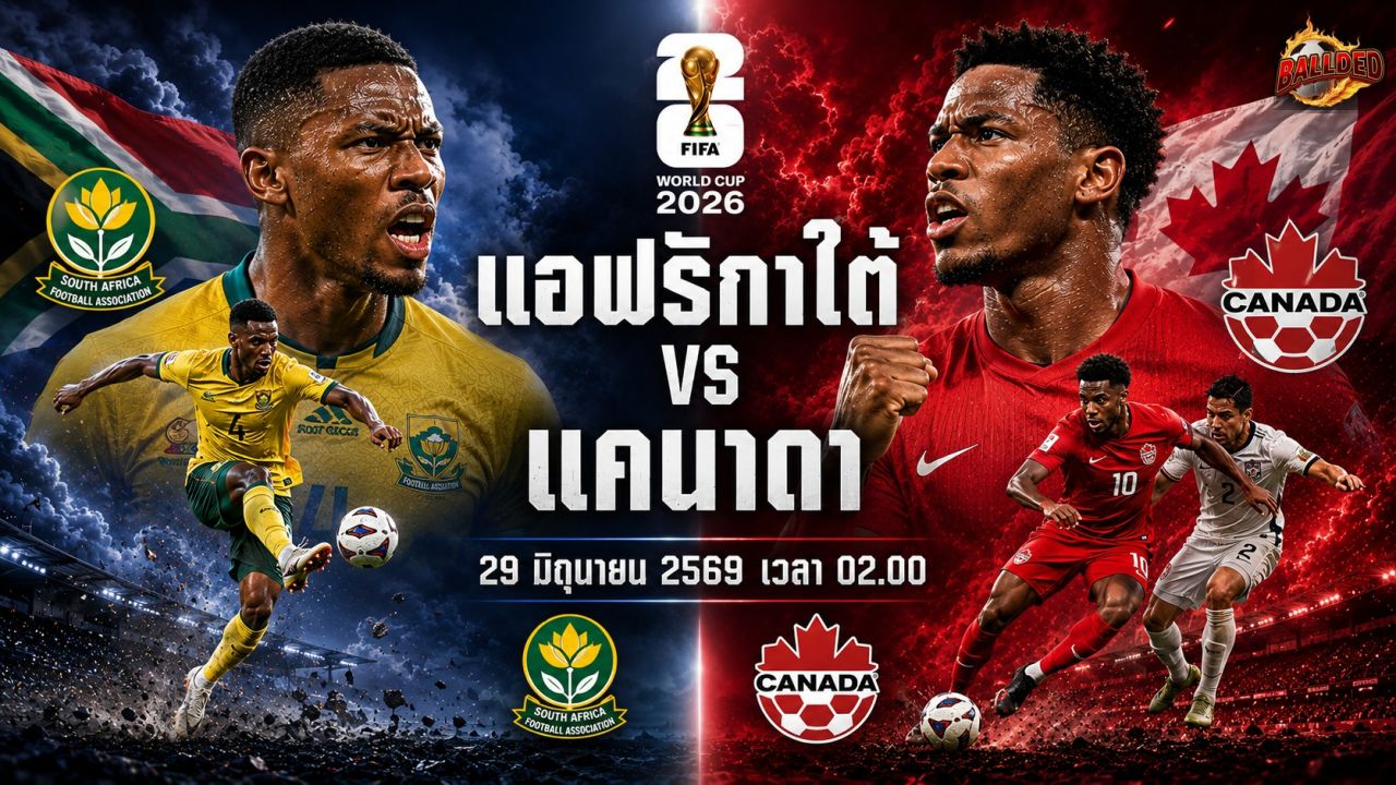 วิเคราะห์บอล ฟุตบอลโลก 2026 แอฟริกาใต้ vs แคนาดา