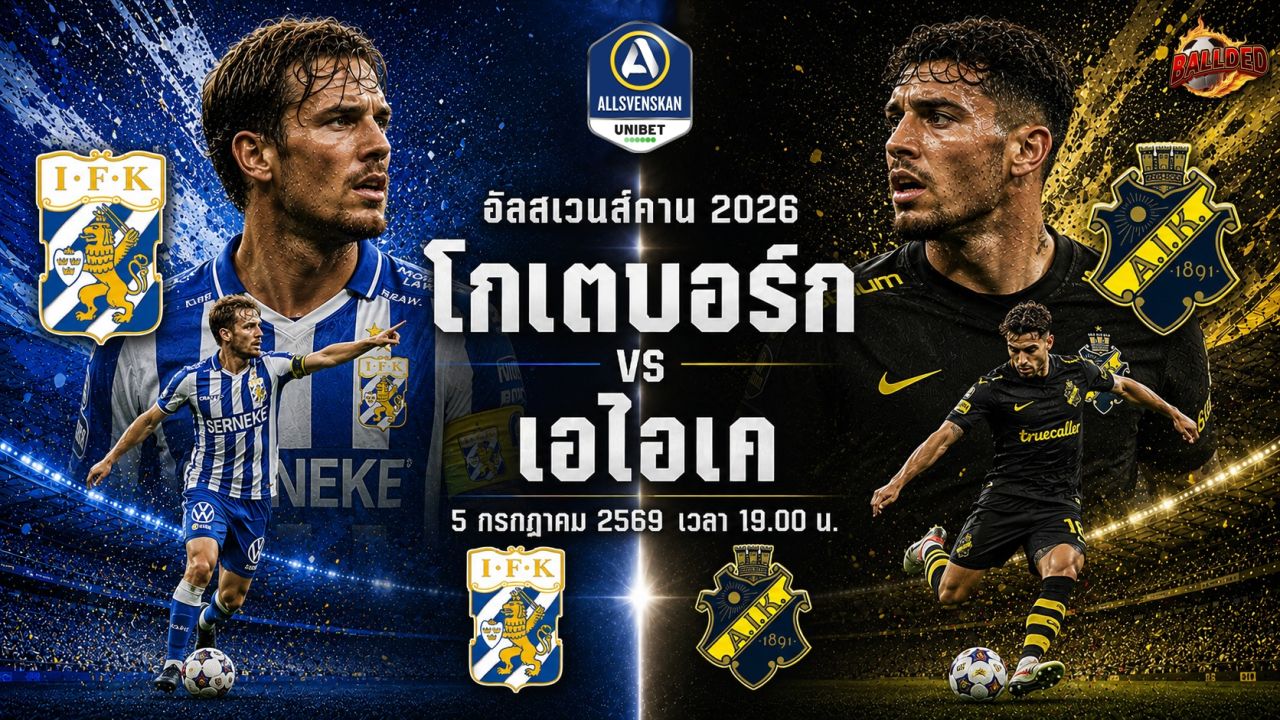 วิเคราะห์บอล อัลสเวนส์คาน 2026 โกเตบอร์ก vs เอไอเค