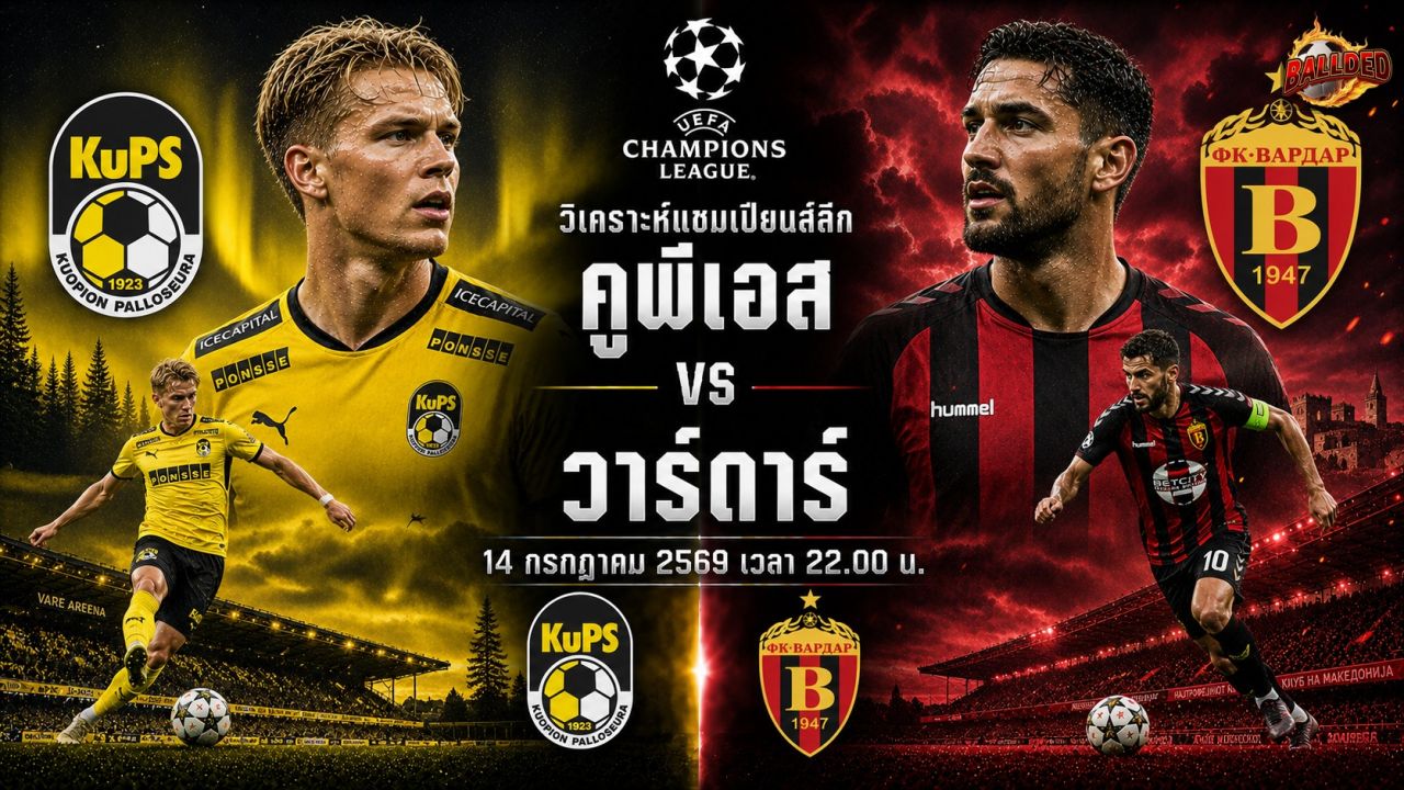 วิเคราะห์แชมเปี้ยนส์ลีก คูพีเอส vs วาร์ดาร์