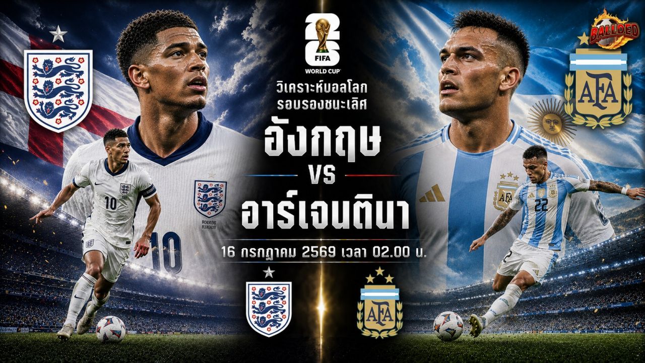 วิเคราะห์บอลโลก รอบรองชนะเลิศ อังกฤษ vs อาร์เจนตินา