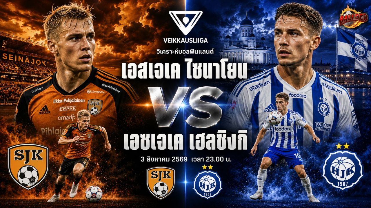 วิเคราะห์บอล เวคเลาส์ลีกา เอสเจเค ไซนาโยน vs เอชเจเค เฮลซิงกิ