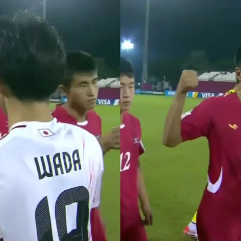 ดูวิเคราะห์ ไฮไฟว์เดือด! แข้งเกาหลีเหนือทุบกำปั้นใส่นักเตะญี่ปุ่น