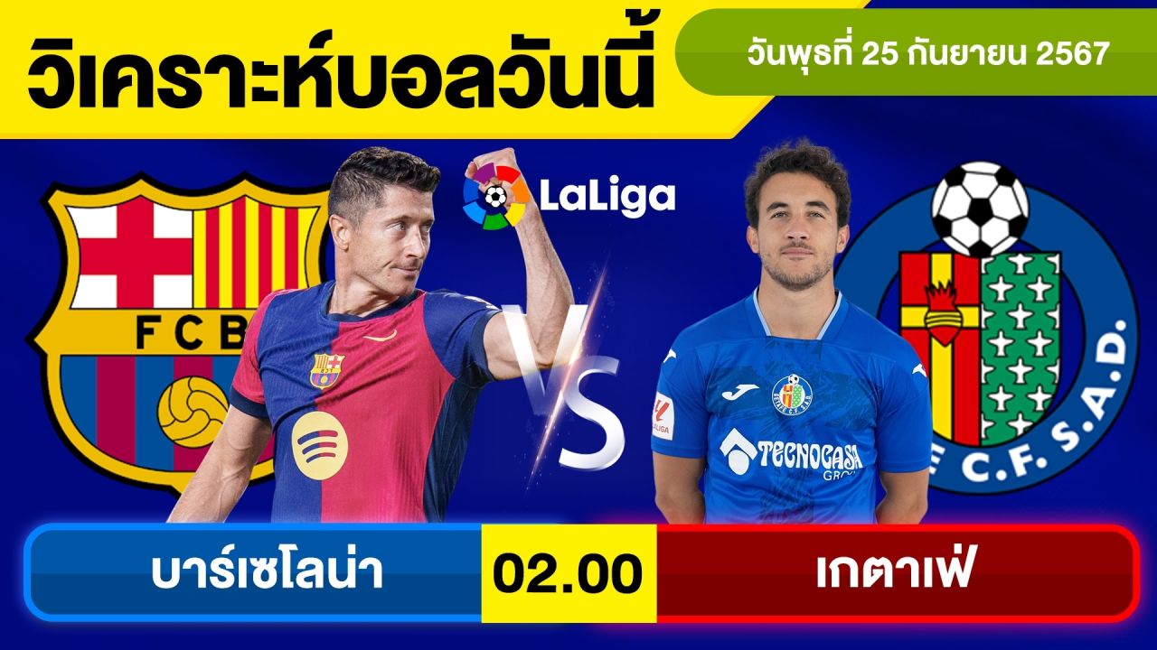 วิเคราะห์บอลวันนี้ วันพุธ ที่ 25 กันยายน 67 บอลเต็ง ทีเด็ดบอลวันนี้ ผลบอล บอลเด็ด By จอห์นบอลเต็ง