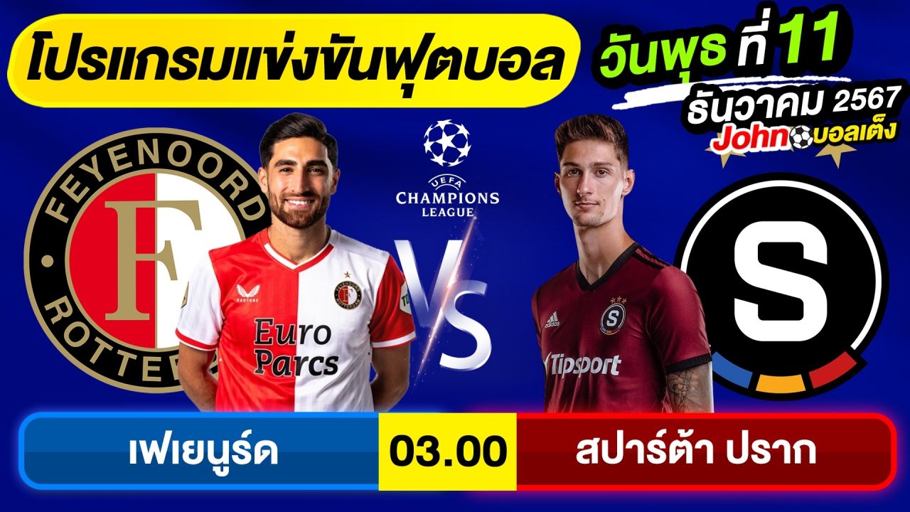 วิเคราะห์บอลวันนี้ บอลเต็ง ทีเด็ดบอล วัน พุธ ที่ 11 ธันวาคม 2567 By จอห์นบอลเต็ง