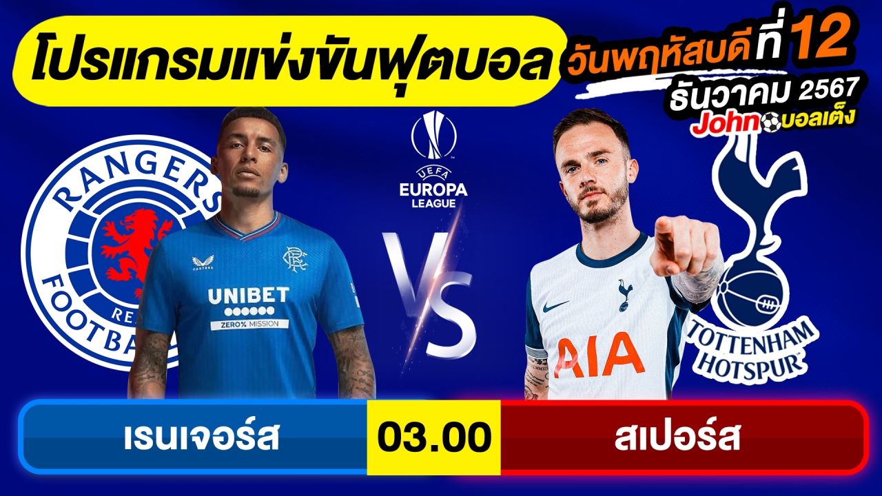 วิเคราะห์บอลวันนี้ บอลเต็ง ทีเด็ดบอล วัน ศุกร์ ที่ 13 ธันวาคม 2567 By จอห์นบอลเต็ง