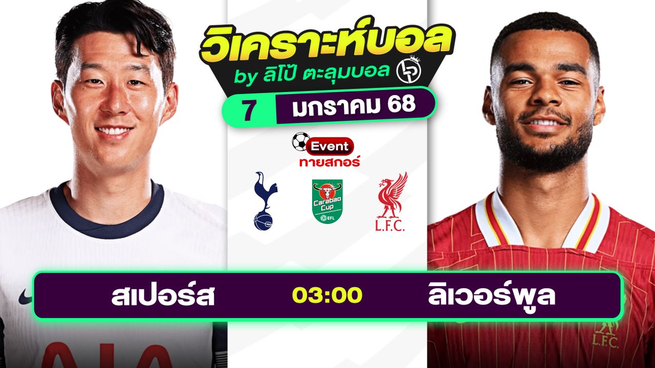 วิเคราะห์บอลวันนี้ ทีเด็ดบอล วันพุธที่ 8 มกราคม 2568 By ลิโป้ตะลุมบอล