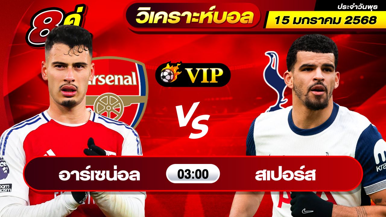 วิเคราะห์บอลวันนี้ ทีเด็ดบอล วันพุธ ที่ 15 มกราคม 2568 By ช็อตเด็ดบอลเต็ง