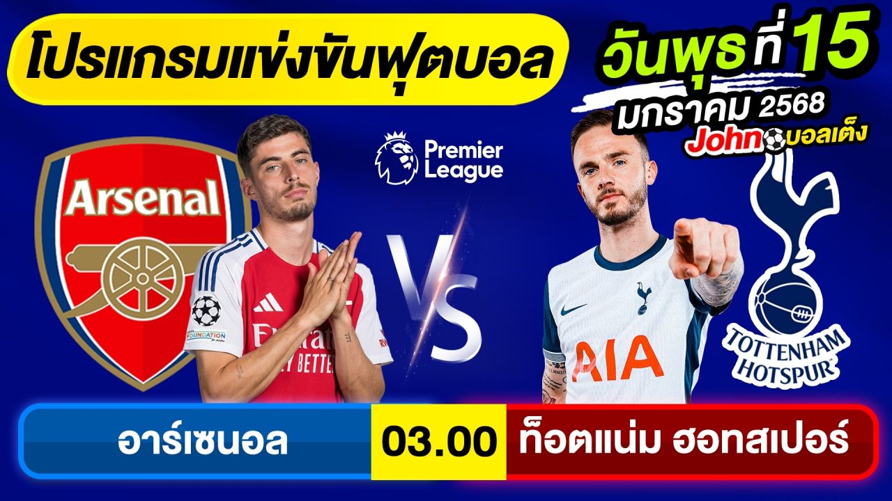 วิเคราะห์บอลวันนี้ บอลเต็ง ทีเด็ดบอล วันพุธ ที่ 15 มกราคม 2568 By จอห์นบอลเต็ง