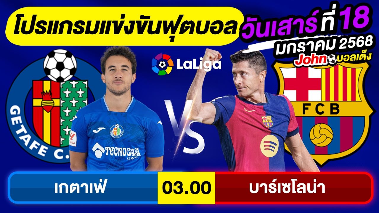 วิเคราะห์บอลวันนี้ บอลเต็ง ทีเด็ดบอล วันเสาร์ ที่ 18 มกราคม 2568 By จอห์นบอลเต็ง