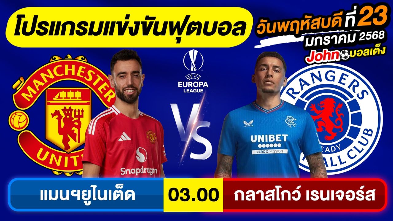 วิเคราะห์บอลวันนี้ บอลเต็ง ทีเด็ดบอล วันพฤหัสบดี ที่ 23 มกราคม 2568 By จอห์นบอลเต็ง