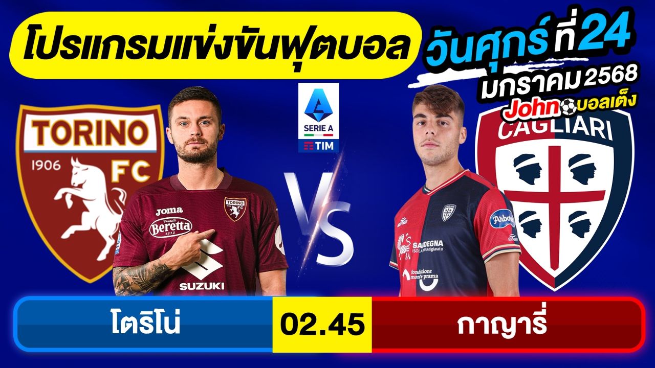 วิเคราะห์บอลวันนี้ บอลเต็ง ทีเด็ดบอล วันศุกร์ ที่ 24 มกราคม 2568 By จอห์นบอลเต็ง