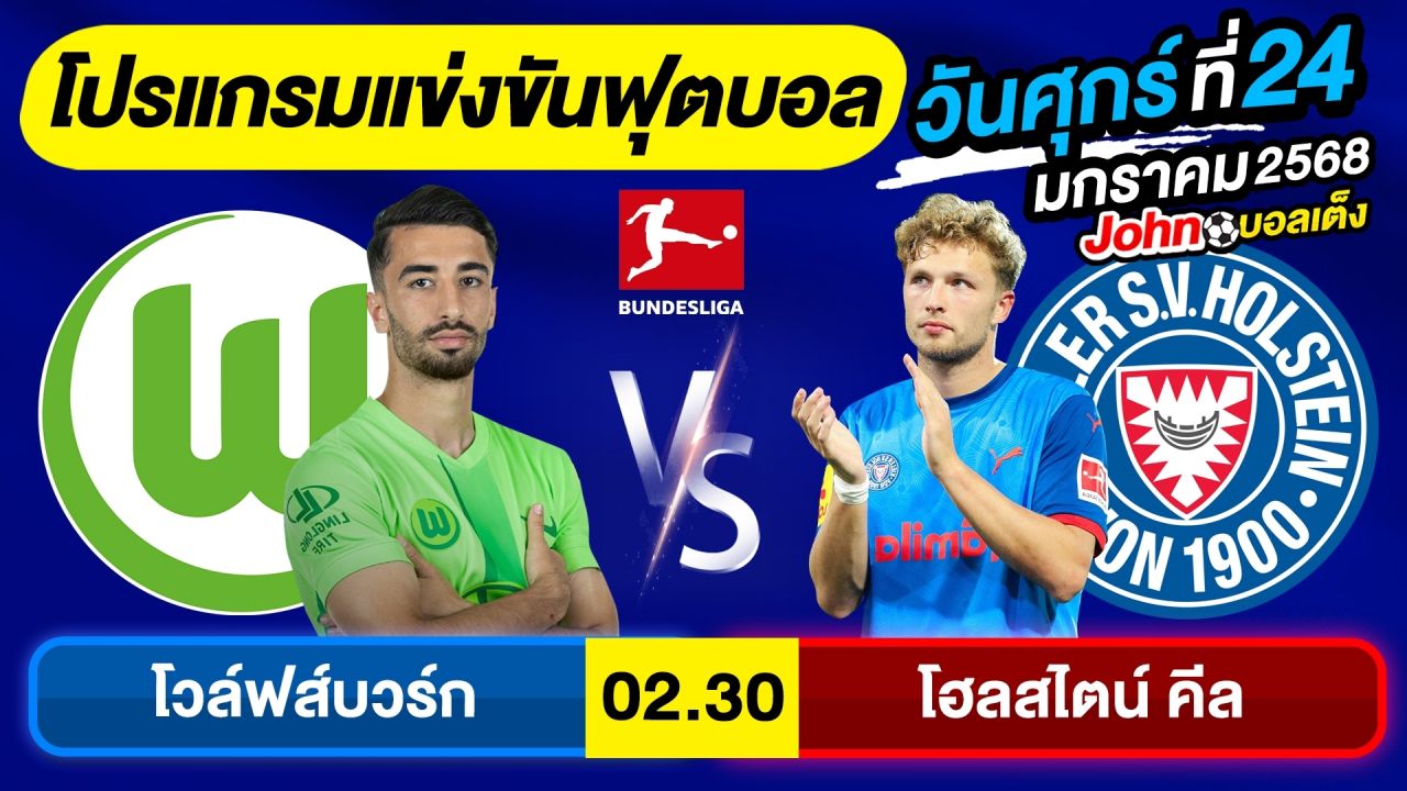 วิเคราะห์บอลวันนี้ บอลเต็ง ทีเด็ดบอล วันศุกร์ ที่ 24 มกราคม 2568 By จอห์นบอลเต็ง