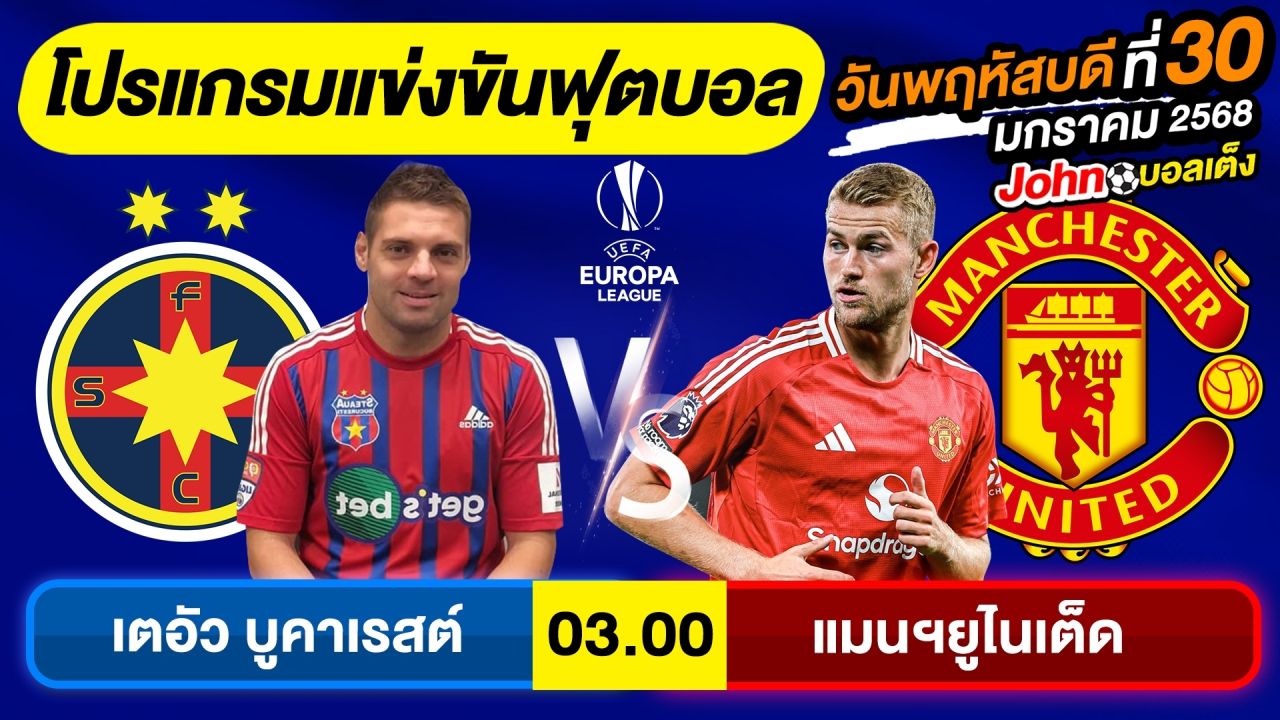 วิเคราะห์บอลวันนี้ บอลเต็ง ทีเด็ดบอล วันพฤหัสบดี ที่ 30 มกราคม 2568 By จอห์นบอลเต็ง