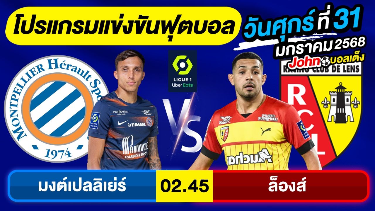 วิเคราะห์บอลวันนี้ บอลเต็ง ทีเด็ดบอล วันศุกร์ ที่ 31 มกราคม 2568 By จอห์นบอลเต็ง